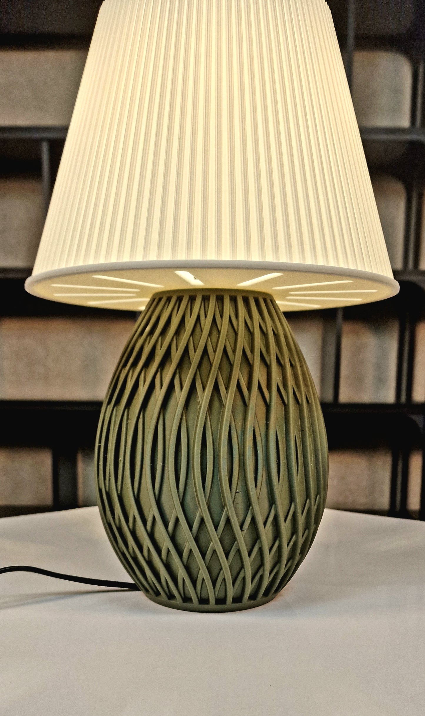 LED Dimmable Olive Green Luxury Modern Table Lamp