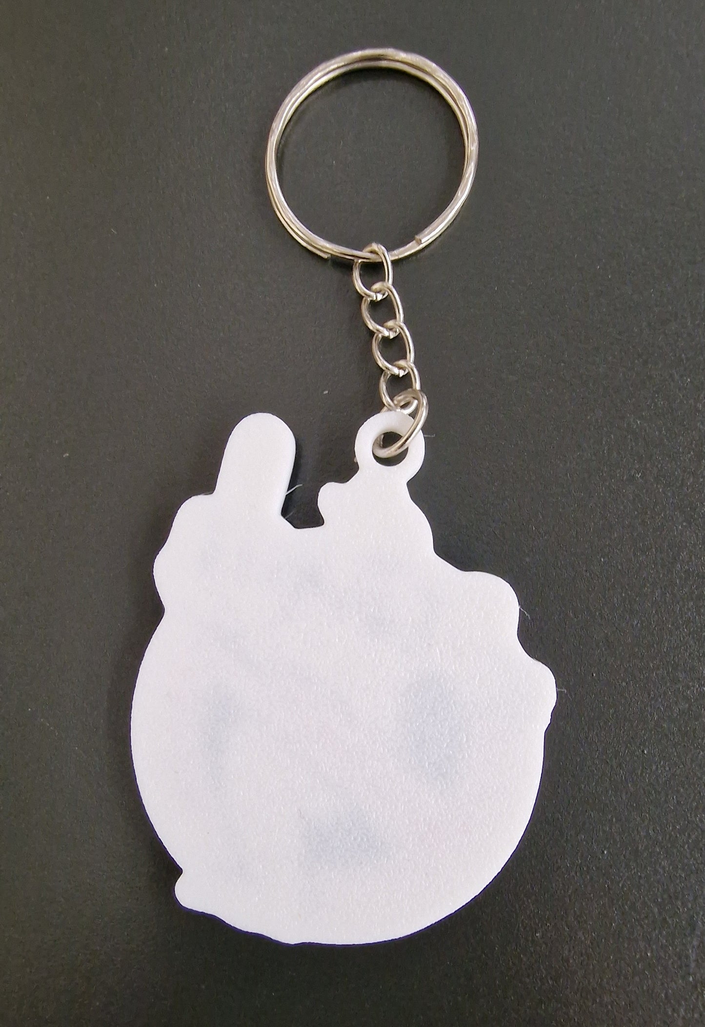 Naughty Rude Up Yours Ghostbuster Logo Icon Keychain Flipping the Bird High Quality