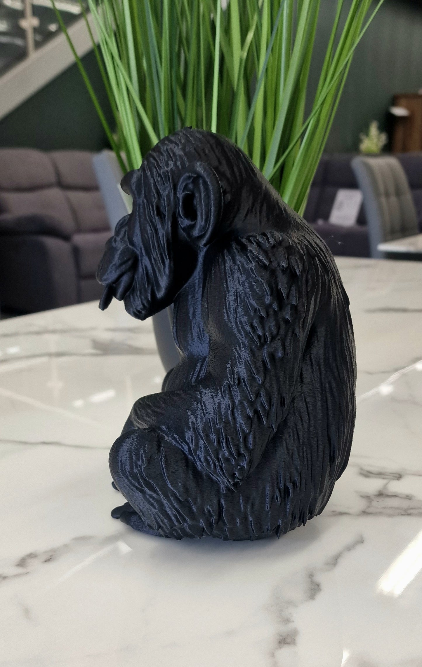 3D Printed Cheeky Naughty Monkey Statue – up yours monkey