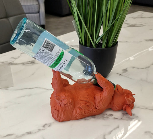 3D Printed Highland Cow Wine Bottle Holder – Home Decor