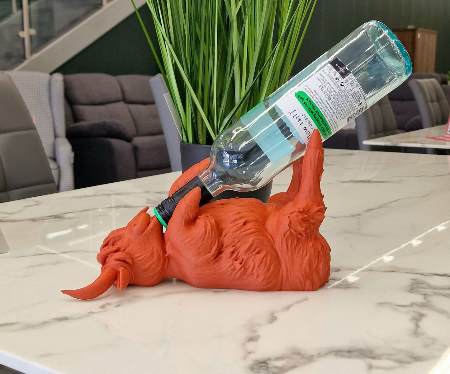 3D Printed Highland Cow Wine Bottle Holder – Home Decor