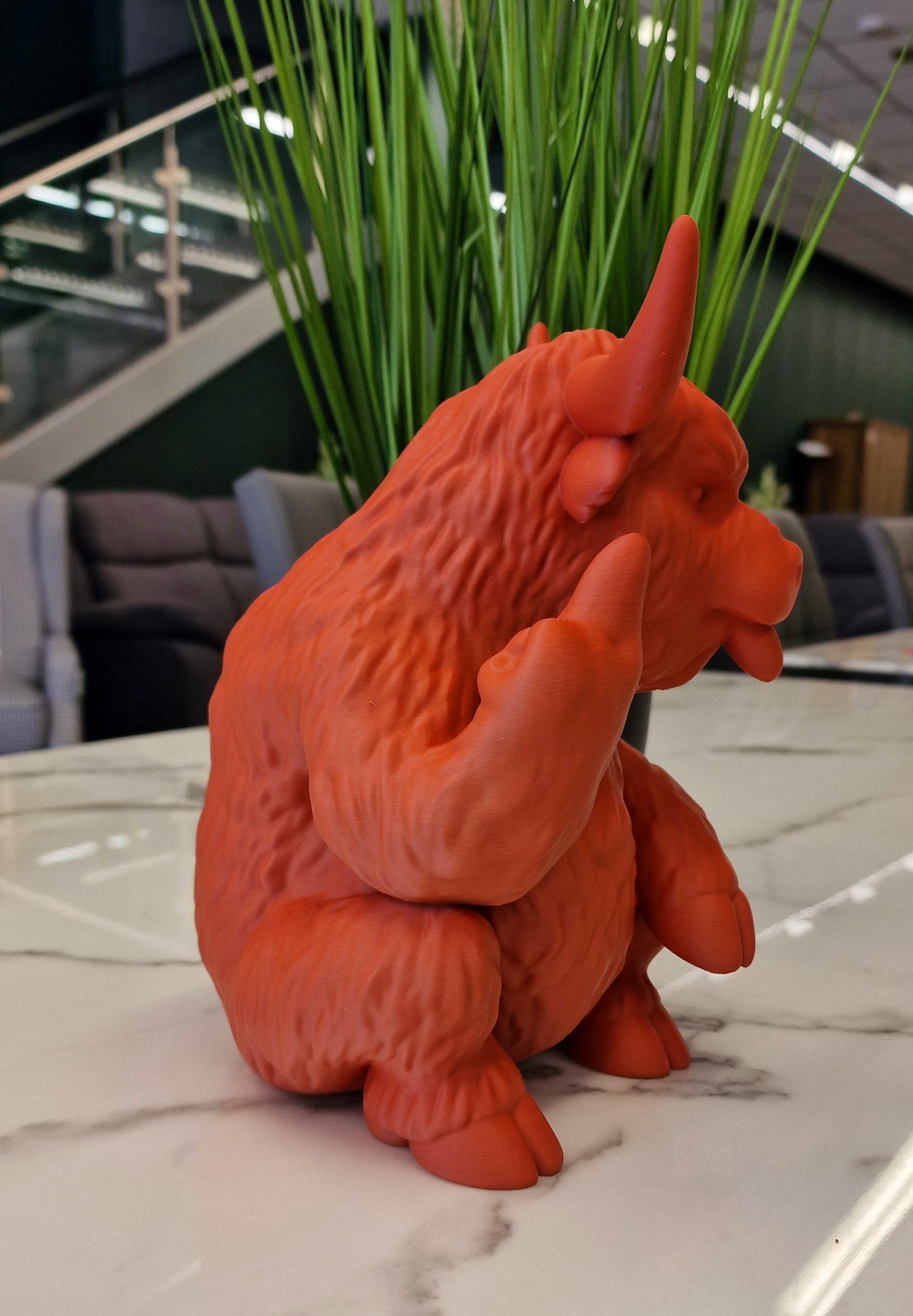 Cheeky 3D Printed Naughty Highland Cow Ornament - Home Decor Up Yours Highland Cow Model 2