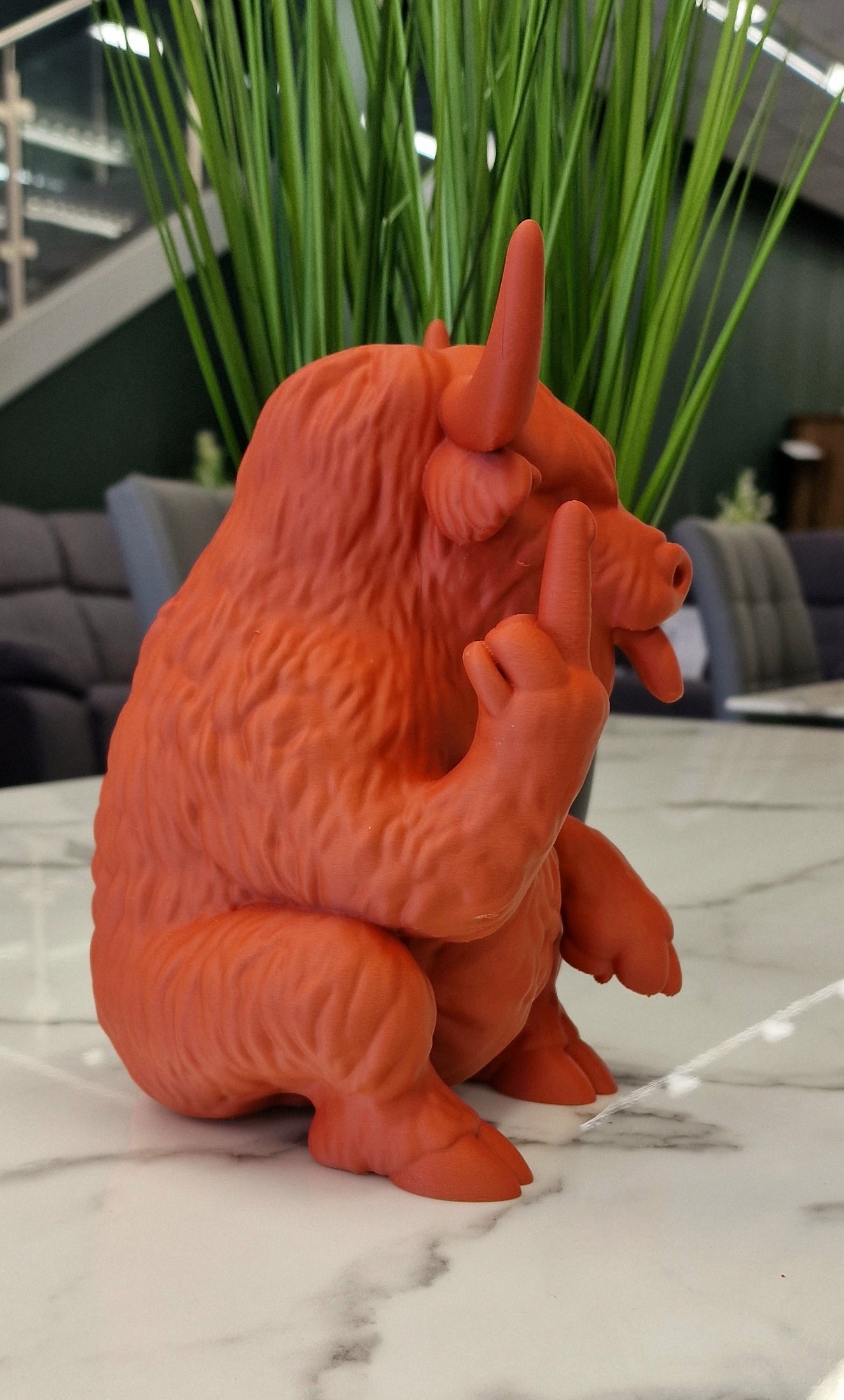 Cheeky 3D Printed Naughty Highland Cow Ornament - Home Decor Up Yours Highland Cow