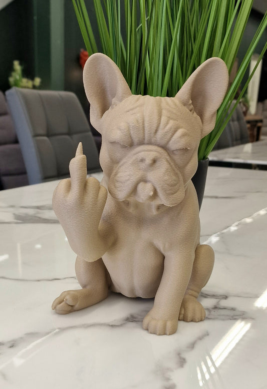 3D Printed Naughty French Bulldog – Cheeky Desk or Shelf Ornament