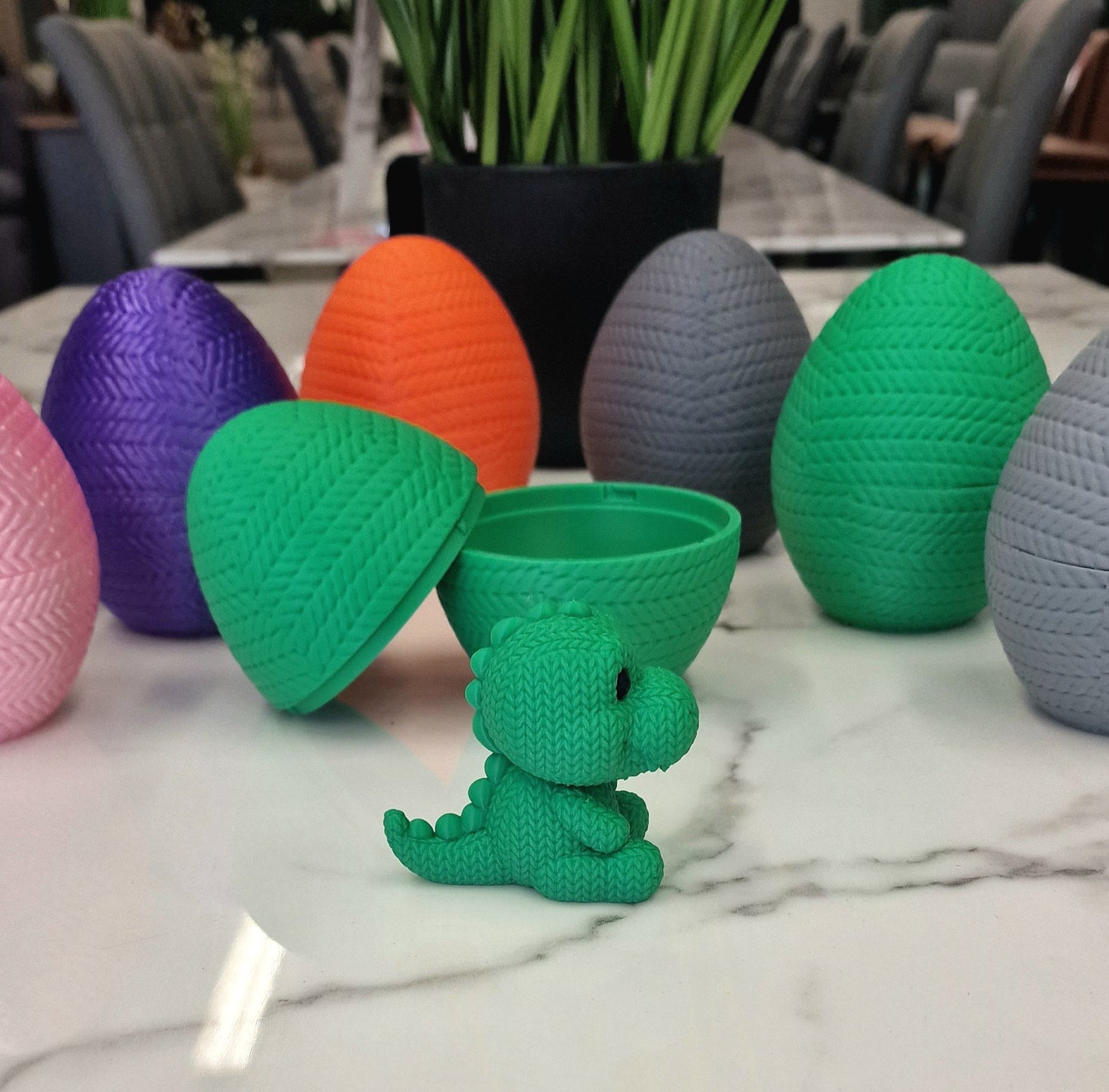 3D Printed Crocodile Knitamal – Knitted-Style PLA Crocodile Figure