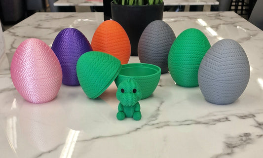 3D Printed Crocodile Knitamal – Knitted-Style PLA Crocodile Figure