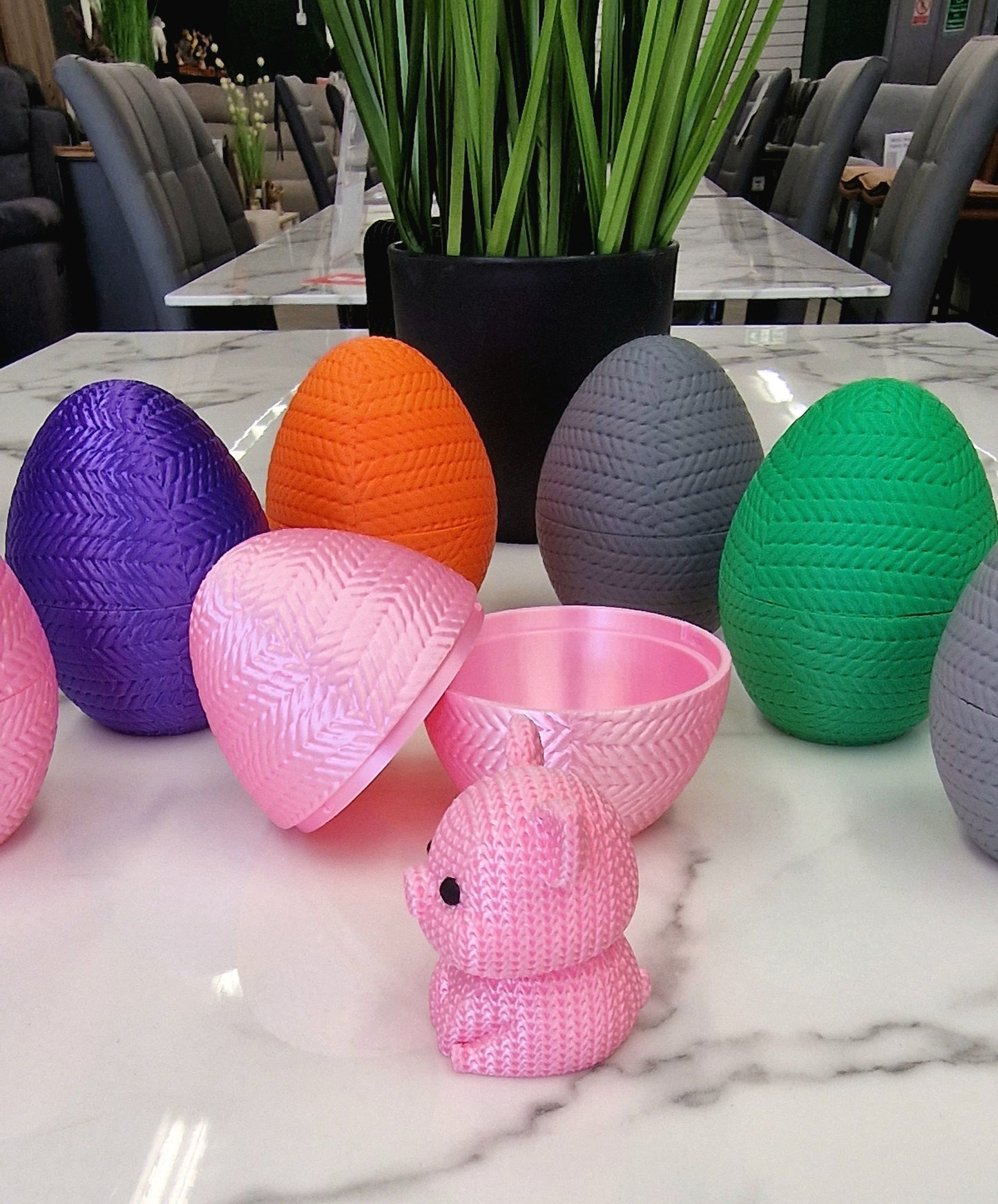 3D Printed Pig - Adorably Knitted-Look Animal Figures in PLA