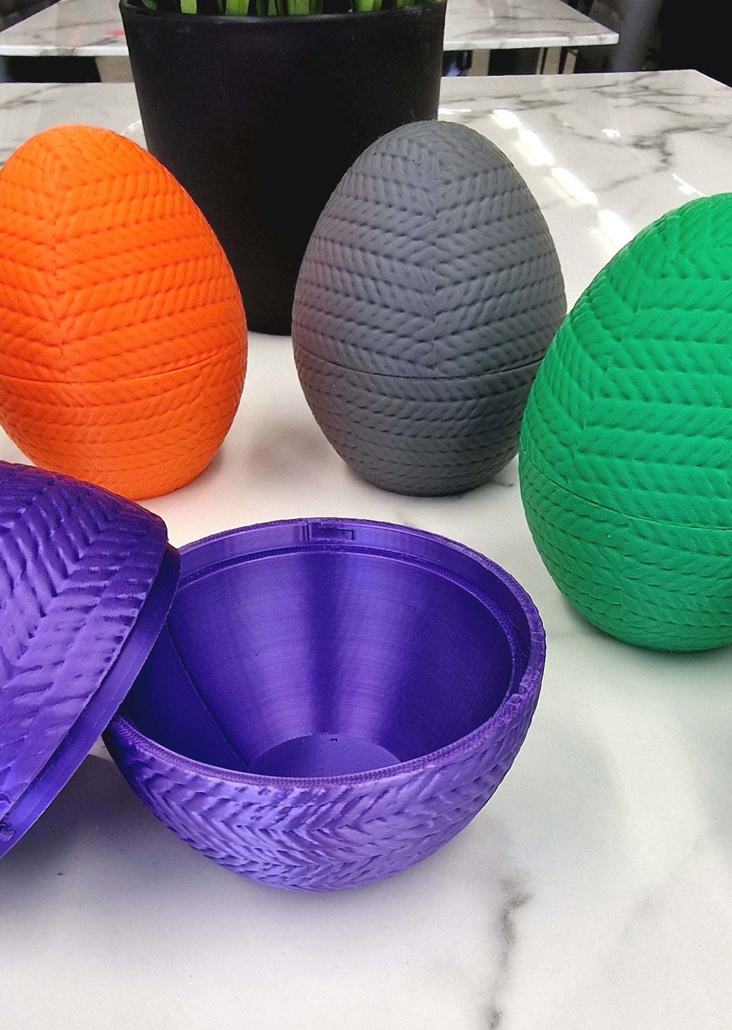 3D Printed Chameleon Knitamal – Knitted-Style PLA Chameleon Figure
