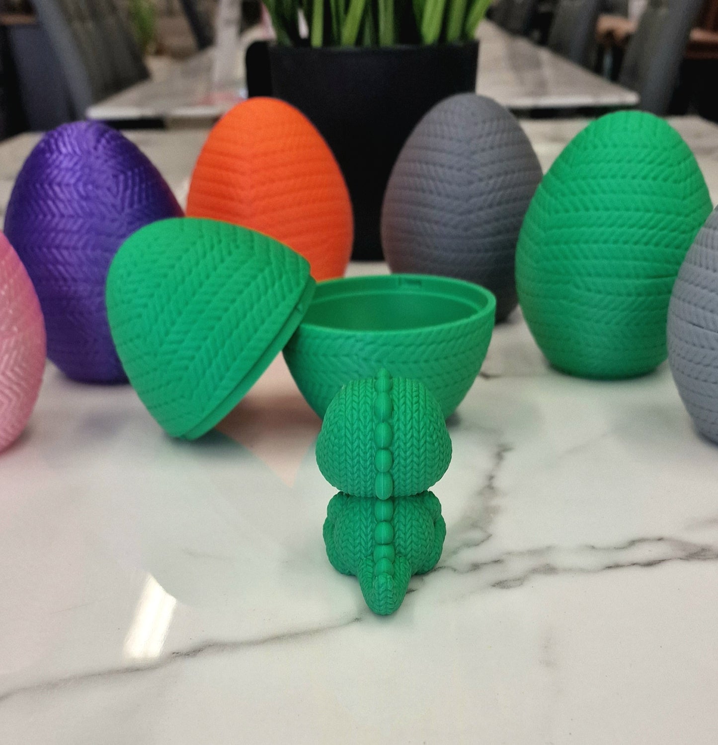3D Printed Crocodile Knitamal – Knitted-Style PLA Crocodile Figure