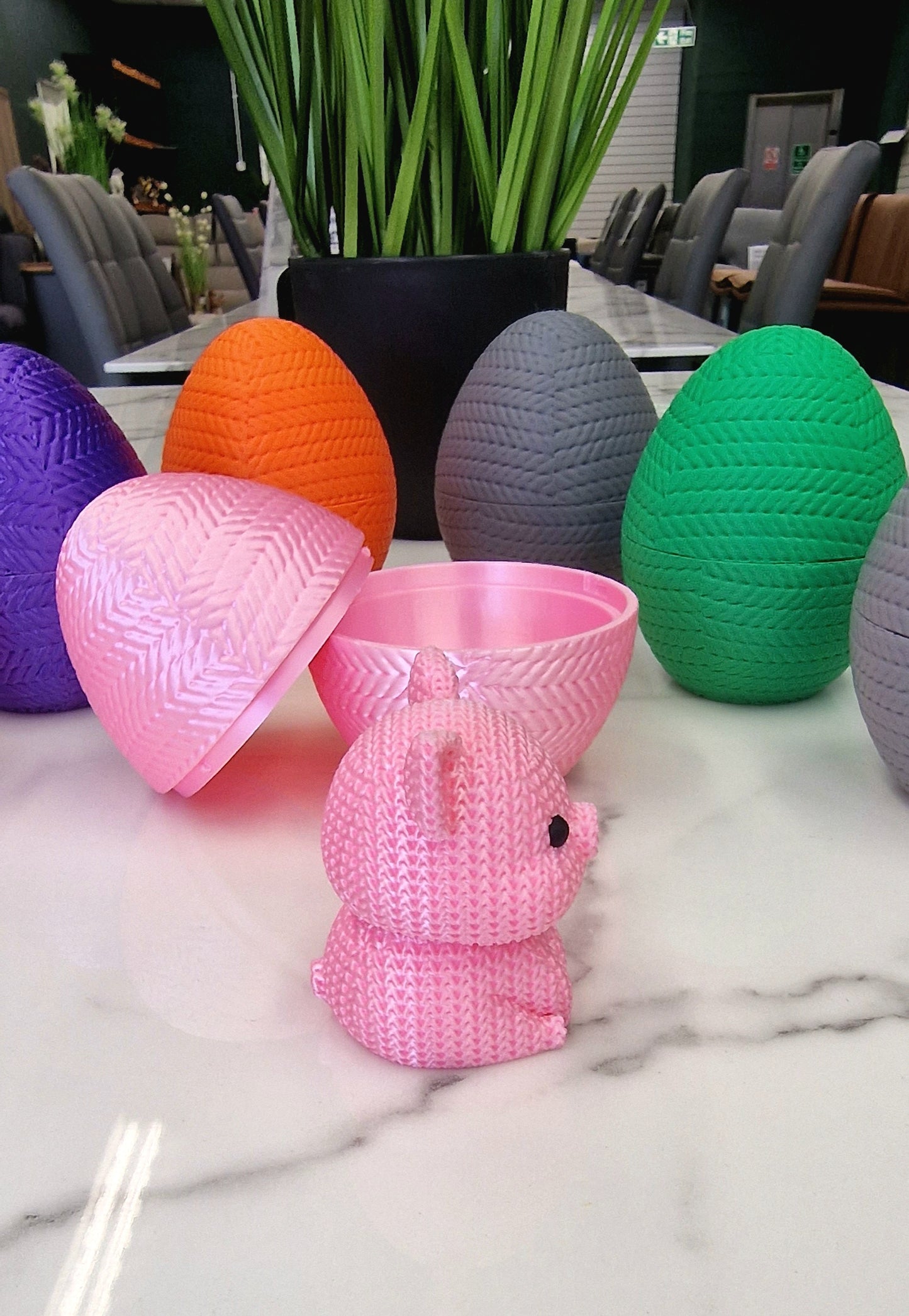 3D Printed Pig - Adorably Knitted-Look Animal Figures in PLA