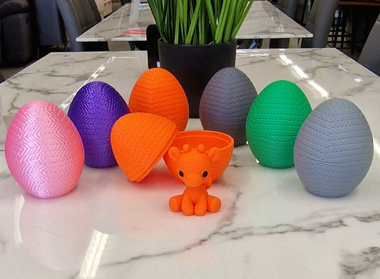 3D Printed Giraffe Knitamal – Knitted-Style PLA Giraffe Figurine