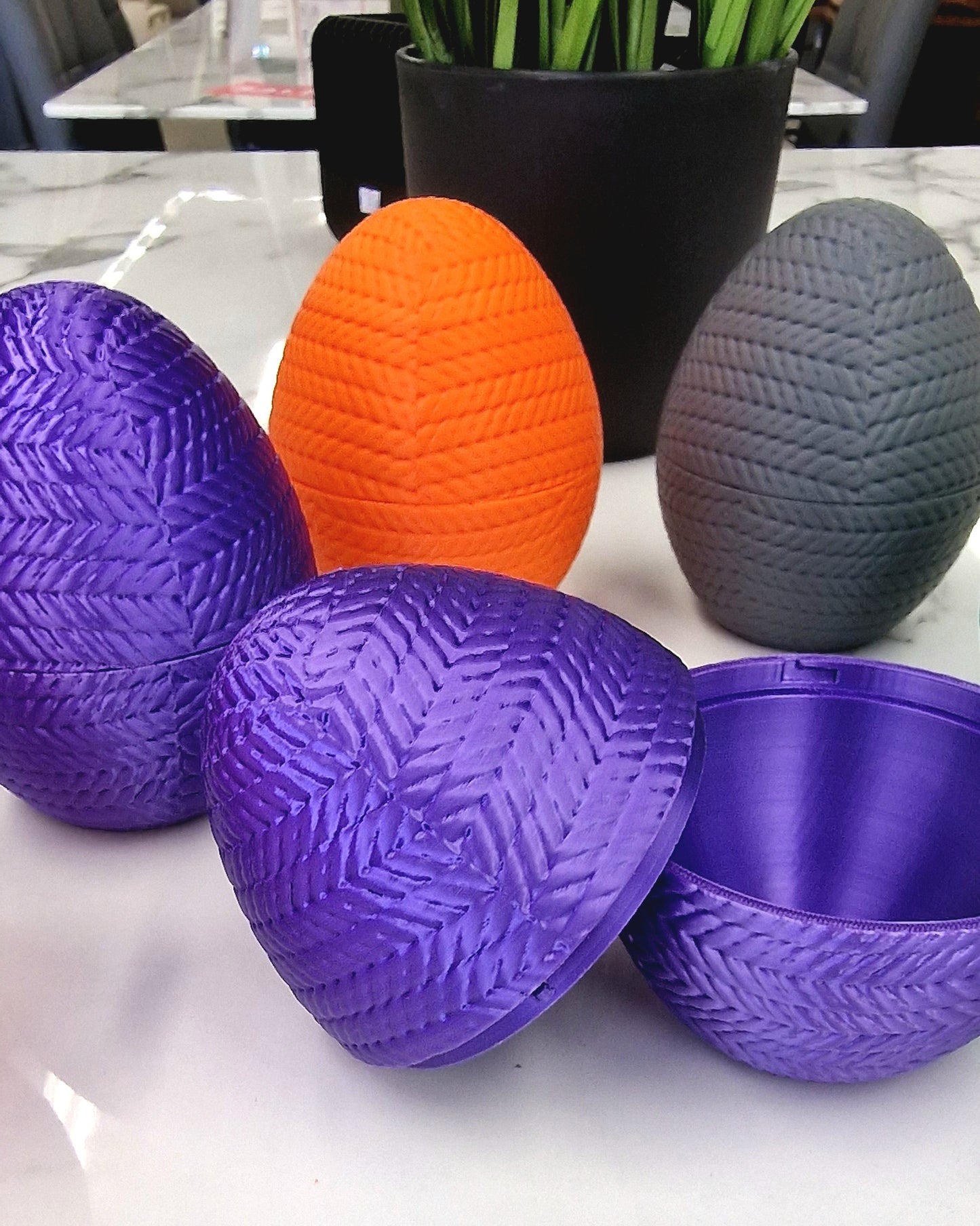 3D Printed Chameleon Knitamal – Knitted-Style PLA Chameleon Figure