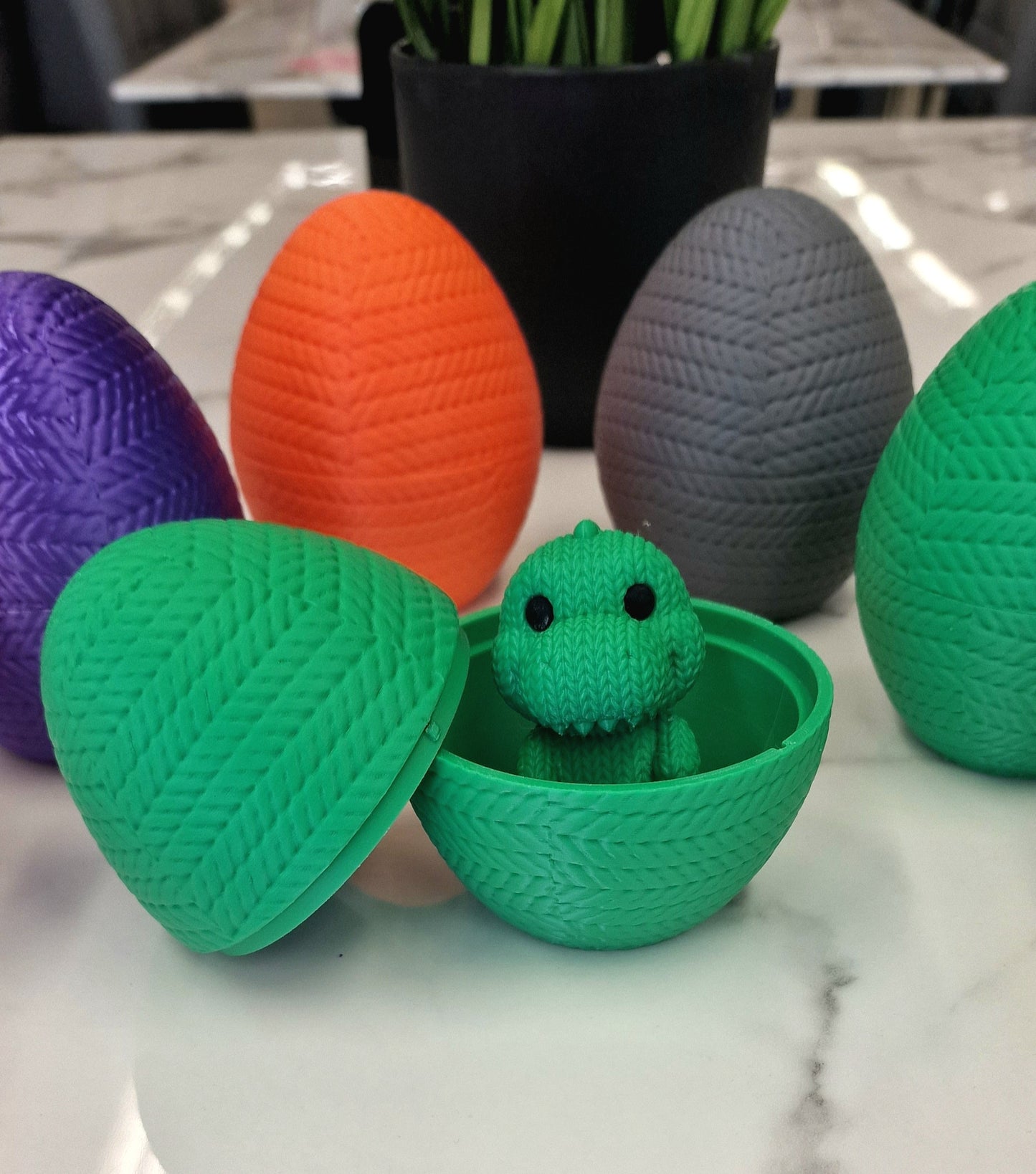 3D Printed Crocodile Knitamal – Knitted-Style PLA Crocodile Figure