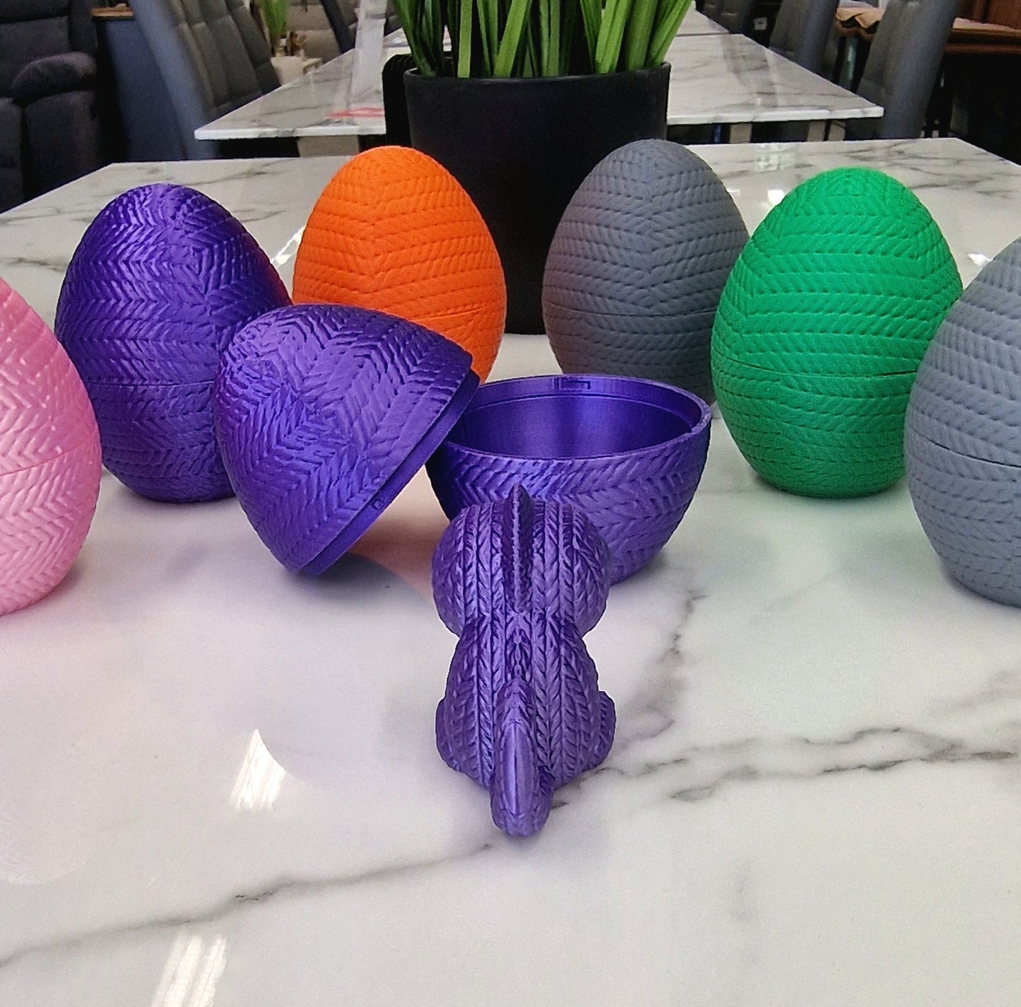 3D Printed Chameleon Knitamal – Knitted-Style PLA Chameleon Figure