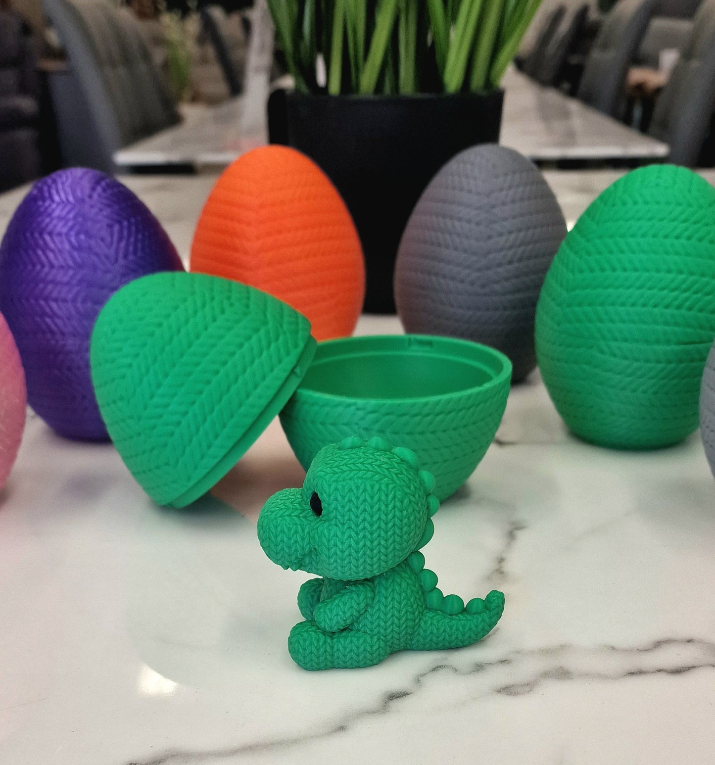 3D Printed Crocodile Knitamal – Knitted-Style PLA Crocodile Figure