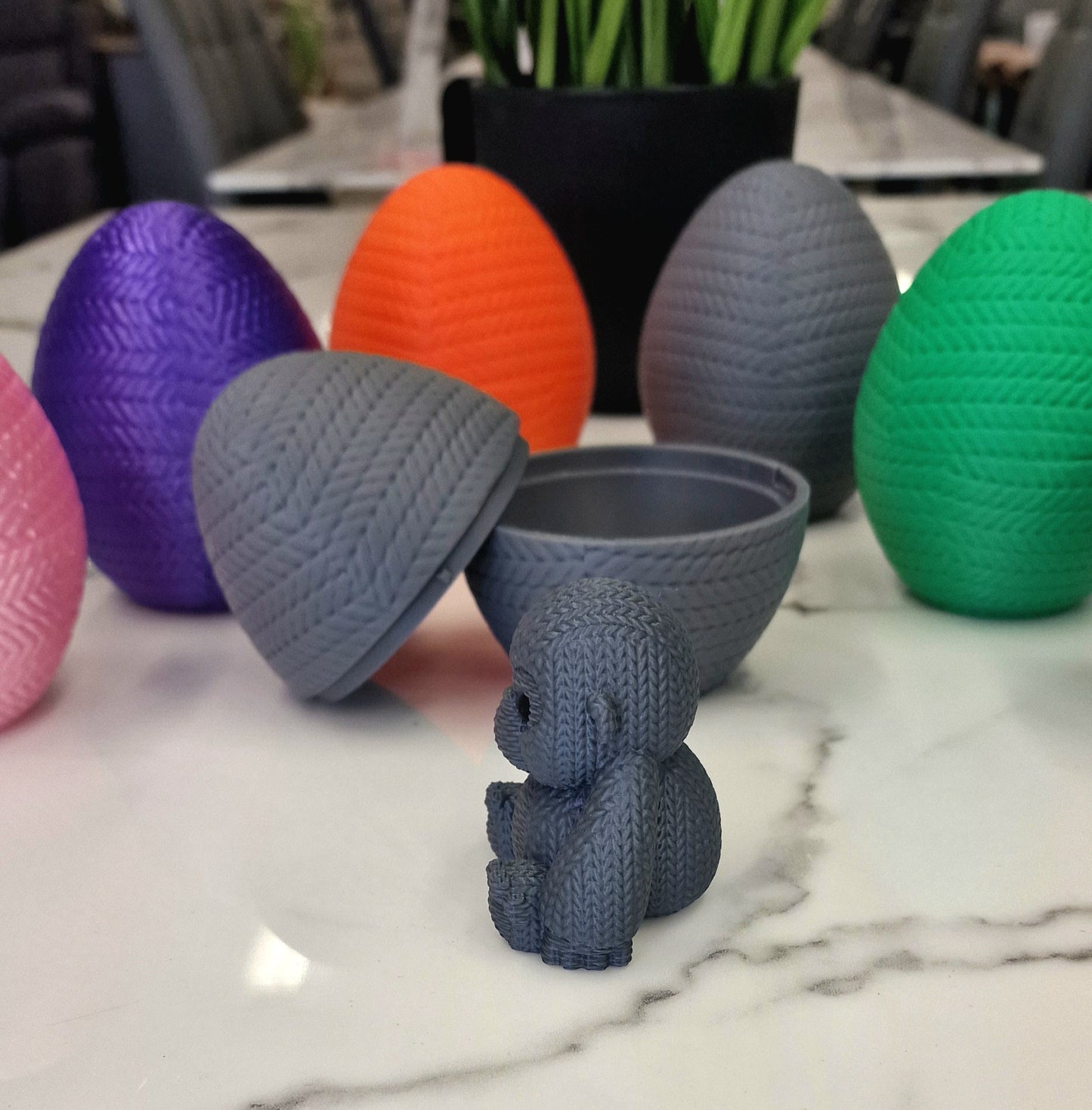 3D Printed Small Monkey Knitamal – Knitted-Style PLA Monkey Figure