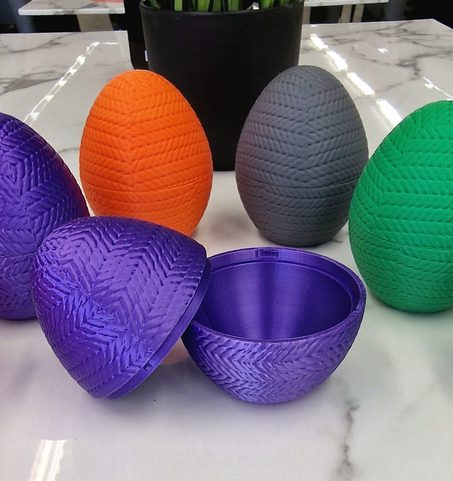 3D Printed Chameleon Knitamal – Knitted-Style PLA Chameleon Figure