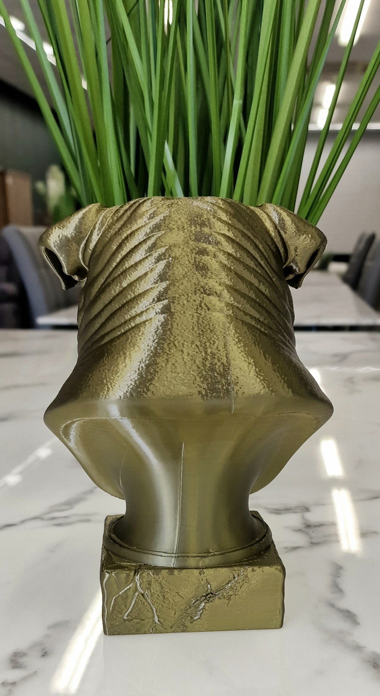 3D Printed British Bulldog Bust – Classic Dog Sculpture for Home or Office Décor
