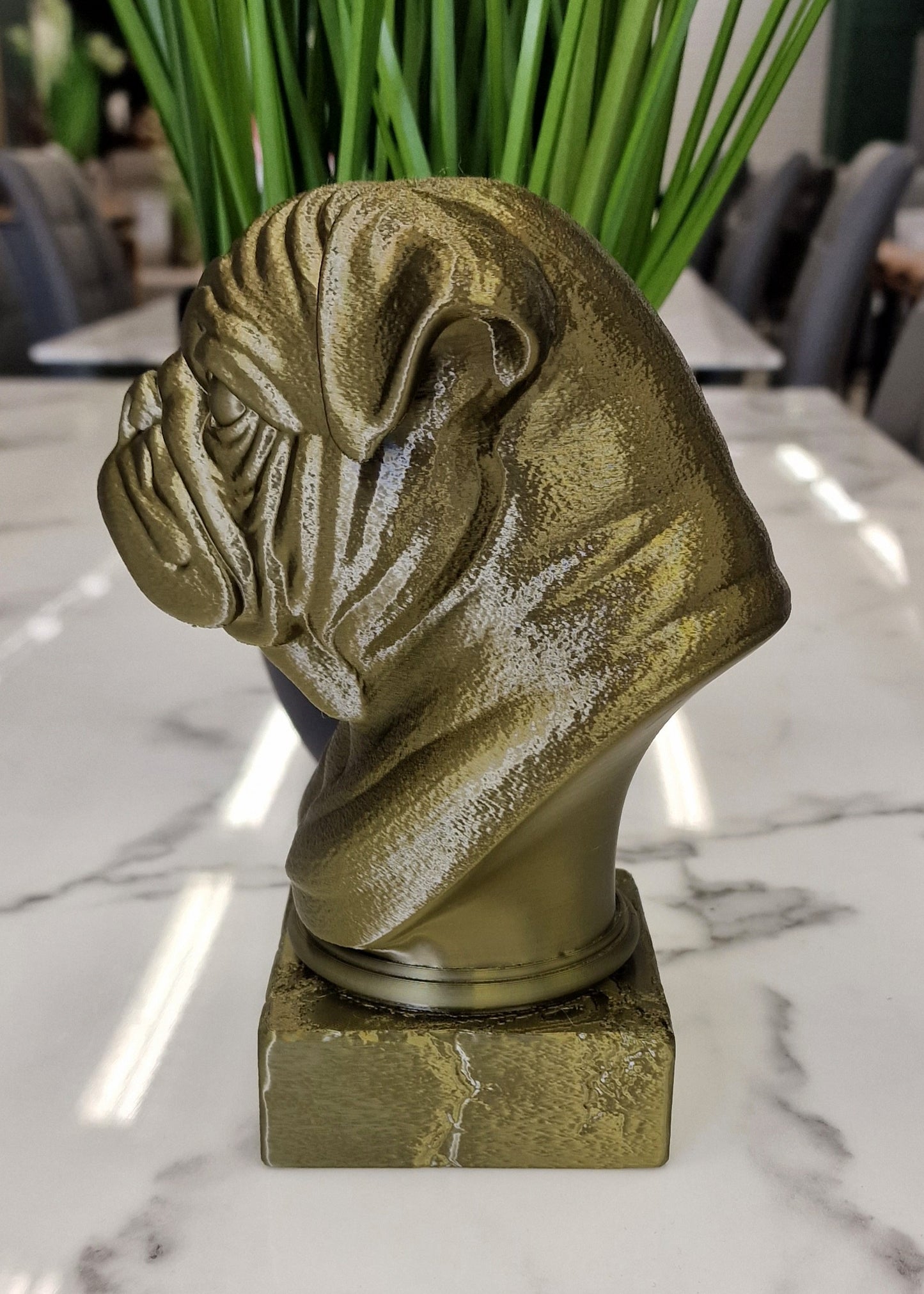3D Printed Pug Dog Bust – Adorable Pug Sculpture for Dog Lovers & Home Décor