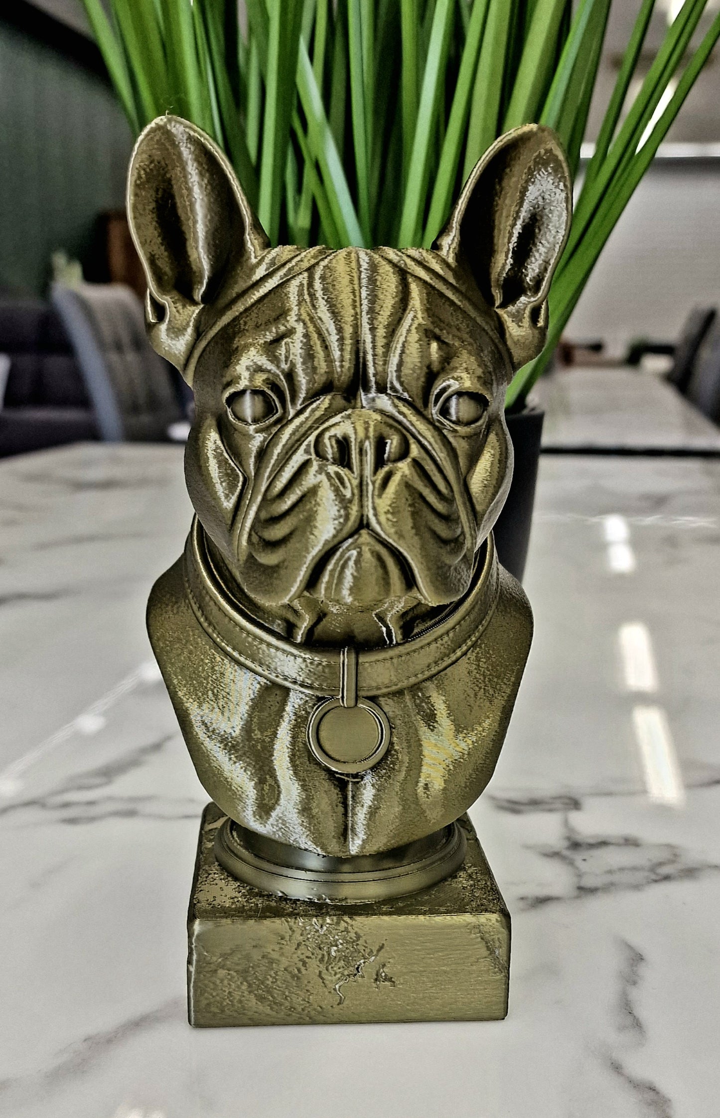 3D Printed French Bulldog Bust – Stylish Frenchie Sculpture for Dog Lovers & Home Décor