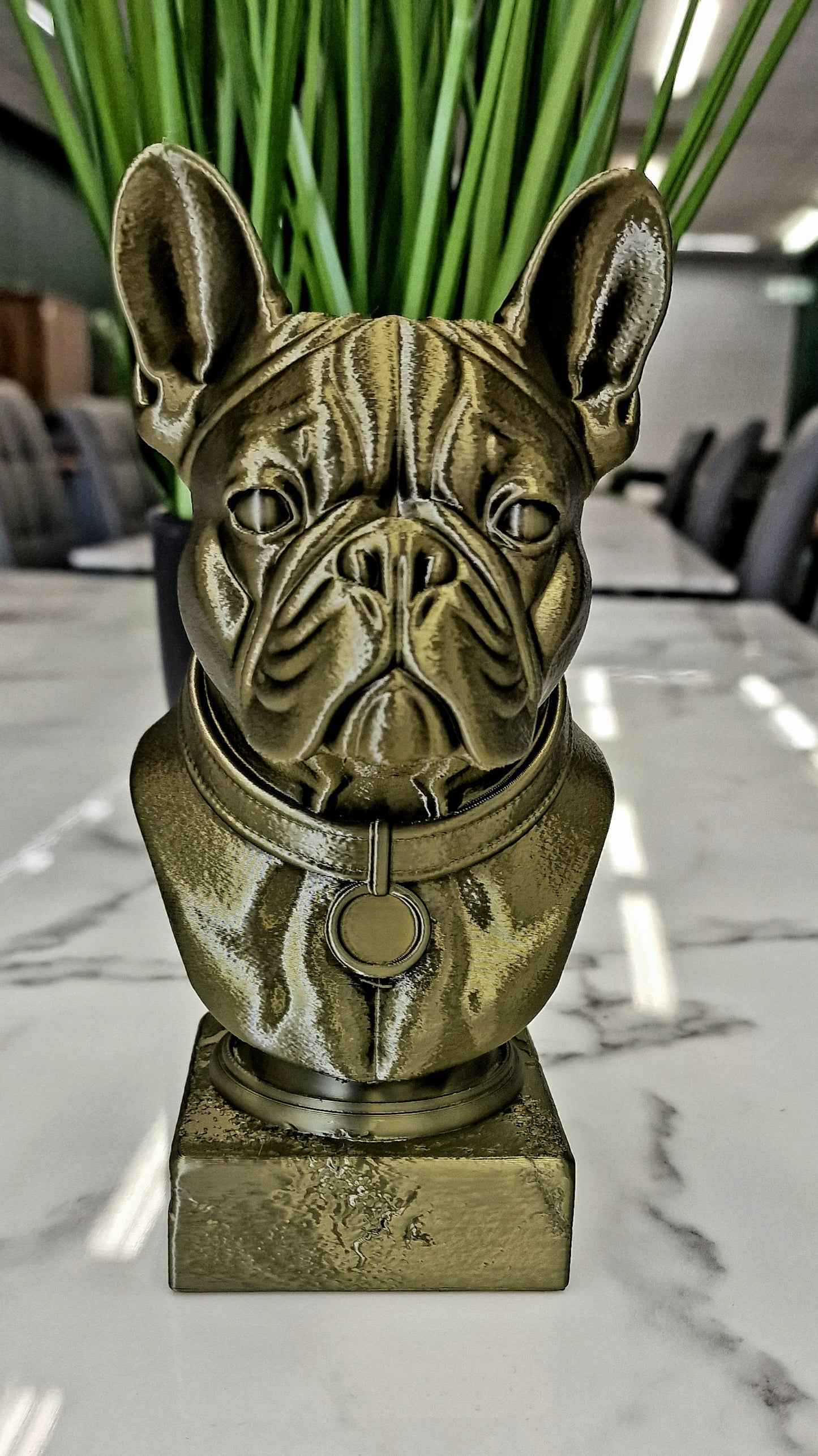 3D Printed French Bulldog Bust – Stylish Frenchie Sculpture for Dog Lovers & Home Décor