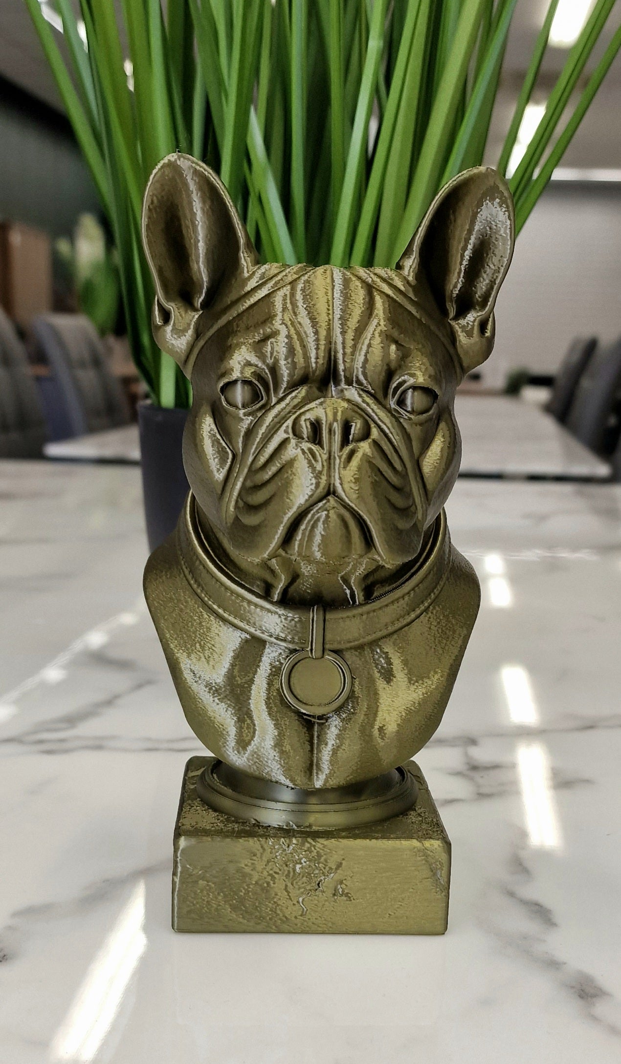 3D Printed French Bulldog Bust – Stylish Frenchie Sculpture for Dog Lovers & Home Décor