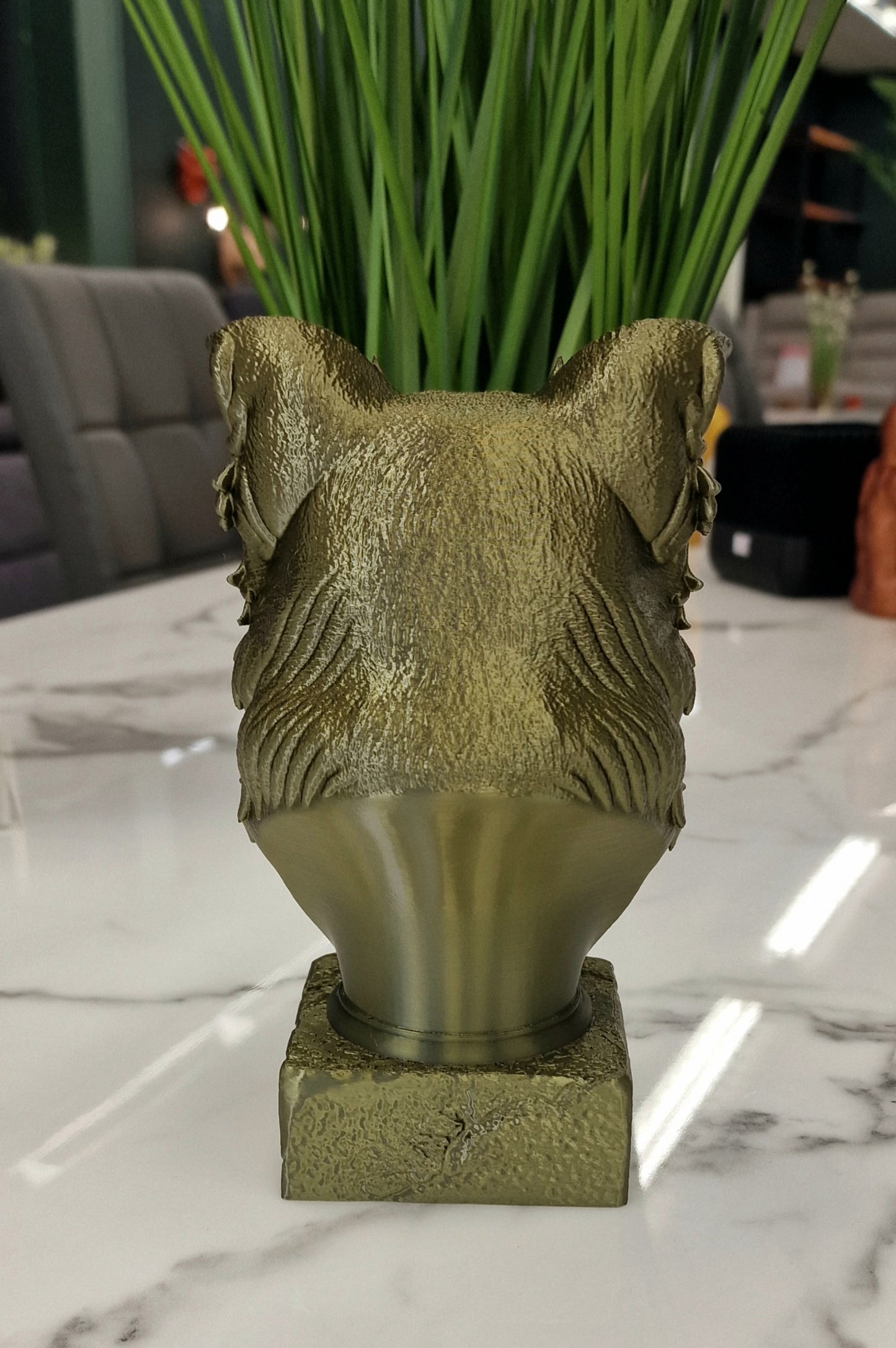3D Printed Collie Dog Bust – Detailed Pet Sculpture for Dog Lovers & Home Décor
