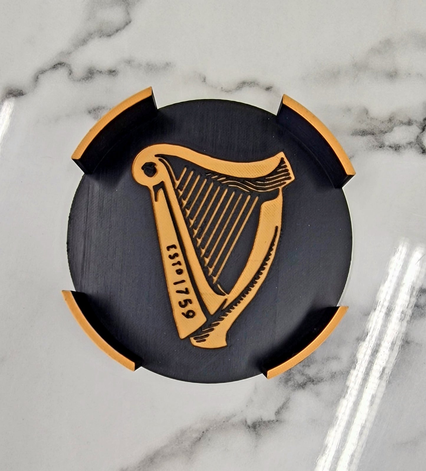 3D Printed Guinness Coasters and Holder – Stylish Beer Mats and Storage for Home Bars & Guinness Fans