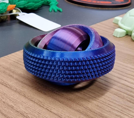 Multicolour 3D Printed Gyroscopic Fidget Toy | Stress Relief Spinner | Sensory Desk Gadget | Unique Gift for All Ages