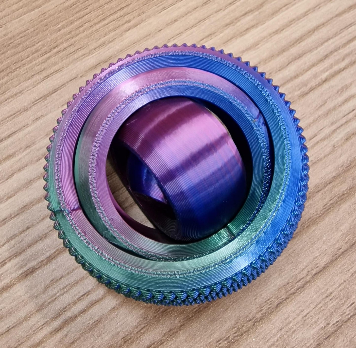 Multicolour 3D Printed Gyroscopic Fidget Toy | Stress Relief Spinner | Sensory Desk Gadget | Unique Gift for All Ages