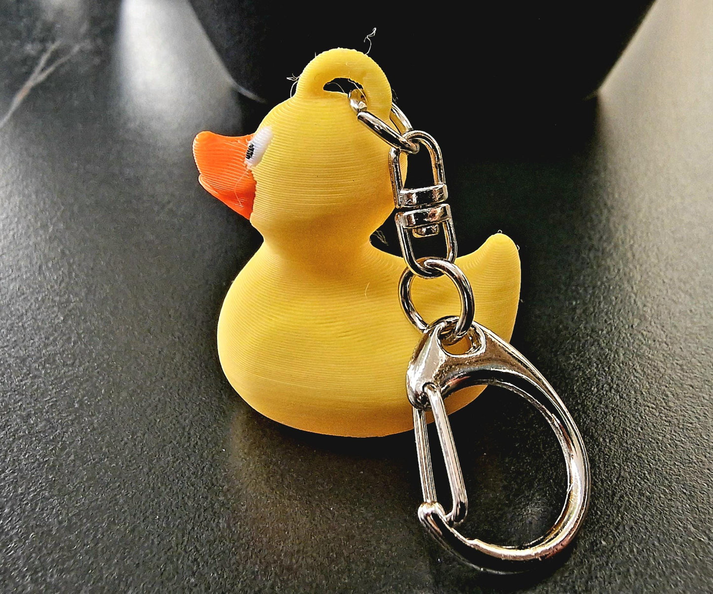 3D Printed Rubber Duck Keyring | Cute Yellow Duck Keychain | Fun Gift for Duck Lovers