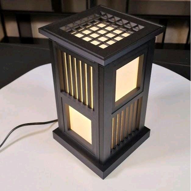 Japanese Ido Style Table Lamp With Dimmable LED Bulb