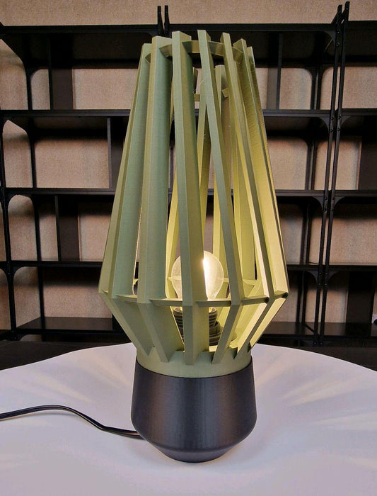 LED Twist Table lamp Olive Green With black base