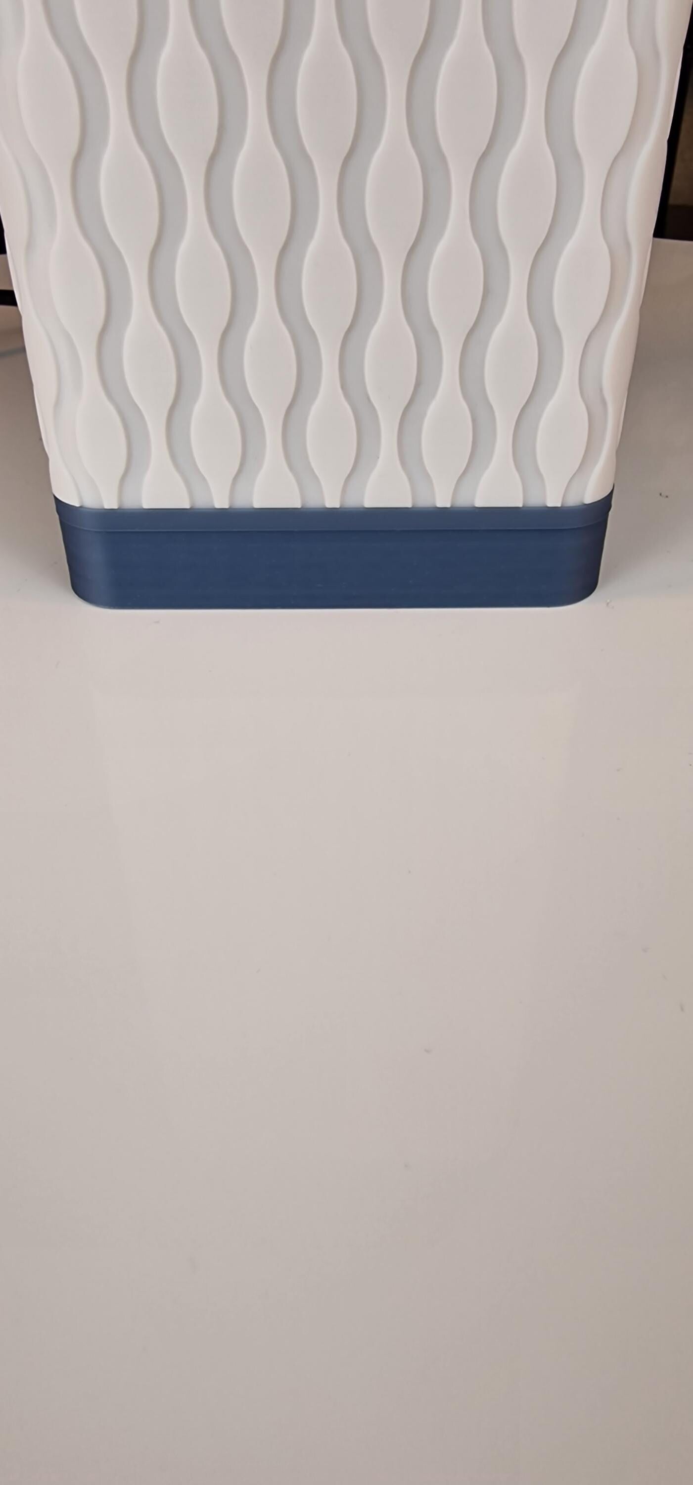 Retro Wave Table Lamp With Dimmable LED Bulb For Home Decor Jade Blue Base