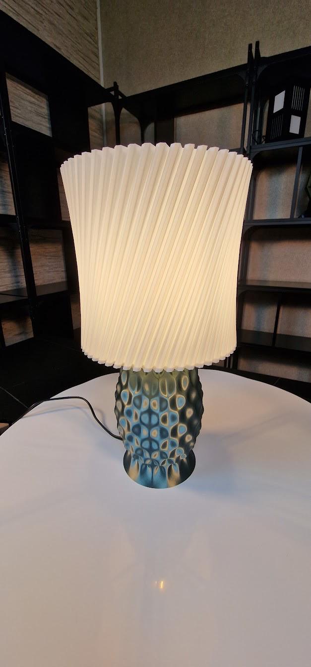 Olive Green Pineapple Table Lamp With Dimmable LED Bulb