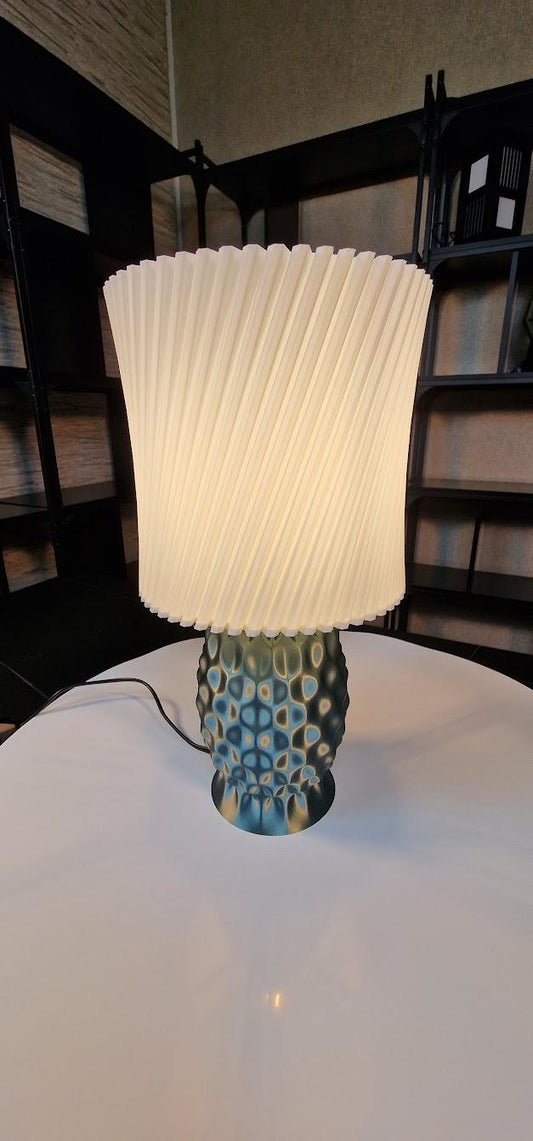 Olive Green Pineapple Table Lamp With Dimmable LED Bulb