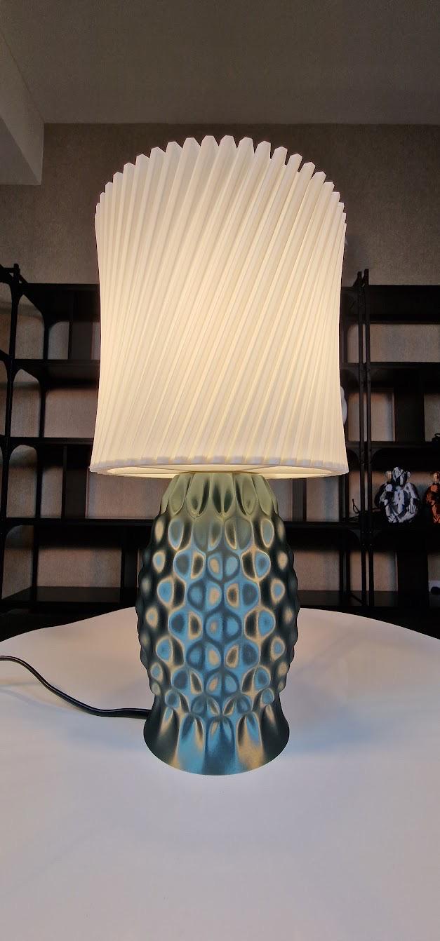 Olive Green Pineapple Table Lamp With Dimmable LED Bulb