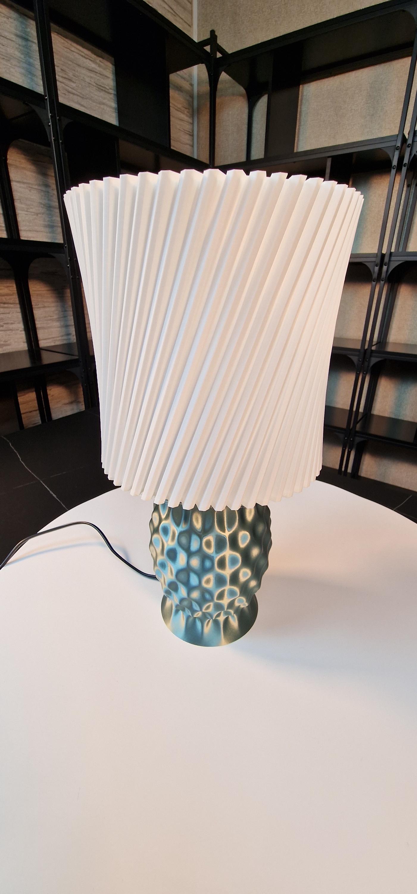 Olive Green Pineapple Table Lamp With Dimmable LED Bulb