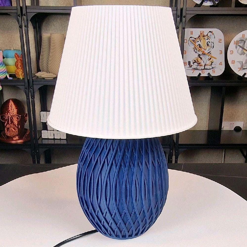 LED Dimmable Dark Blue Luxury Modern Table Lamp