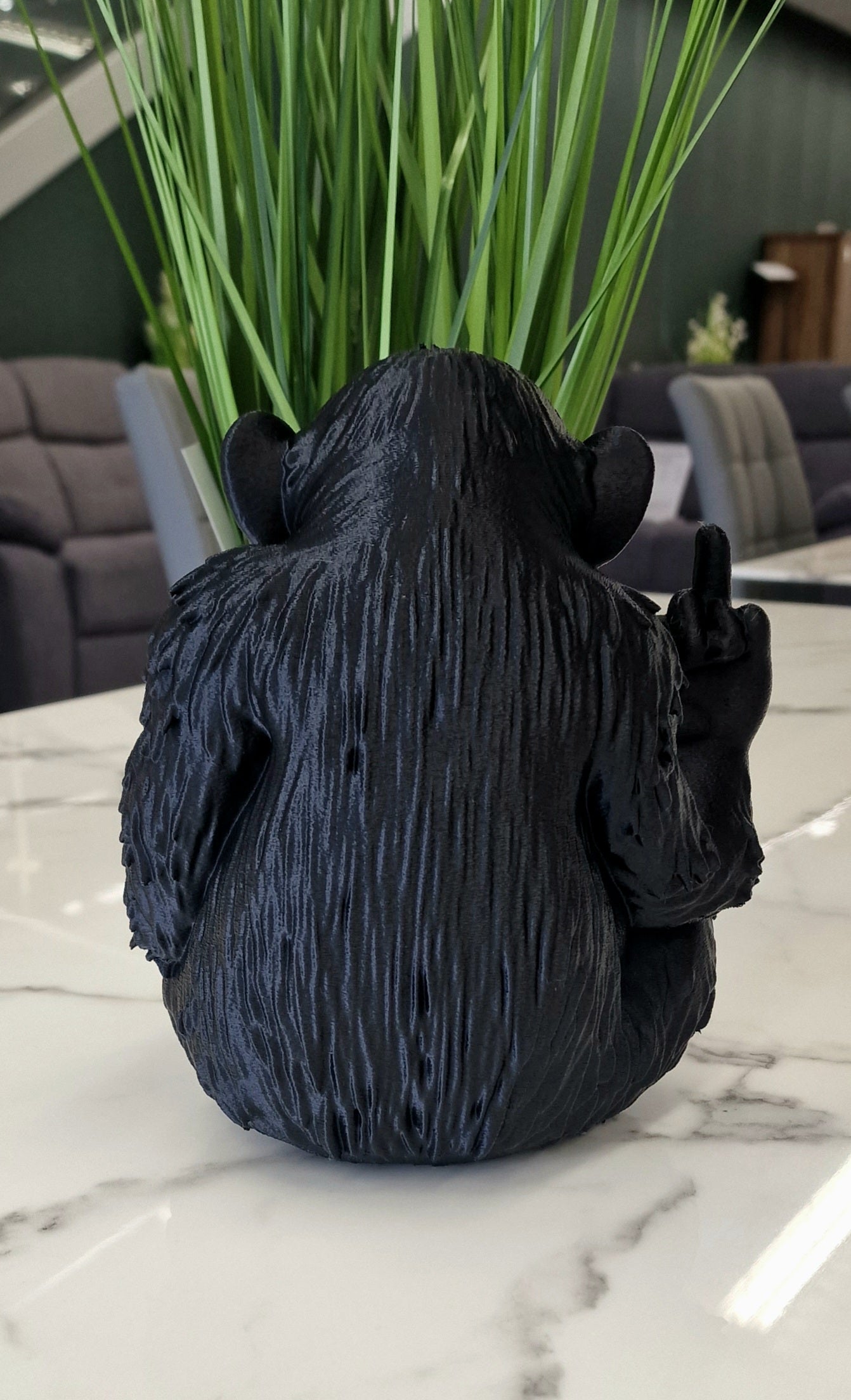 3D Printed Cheeky Naughty Monkey Statue – up yours monkey