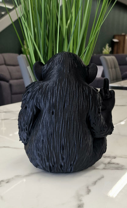 3D Printed Cheeky Naughty Monkey Statue – up yours monkey