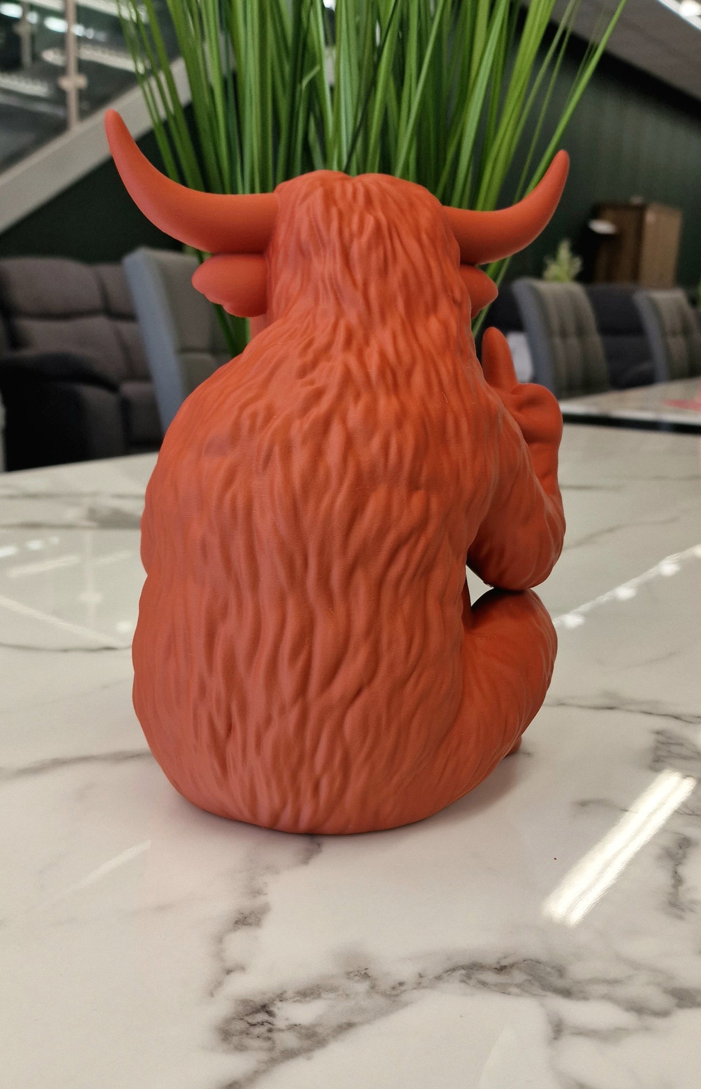 Cheeky 3D Printed Naughty Highland Cow Ornament - Home Decor Up Yours Highland Cow Model 2