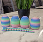 Rainbow Pastel Snake with Scaled Egg Pot – 3D Printed Fidget Toy