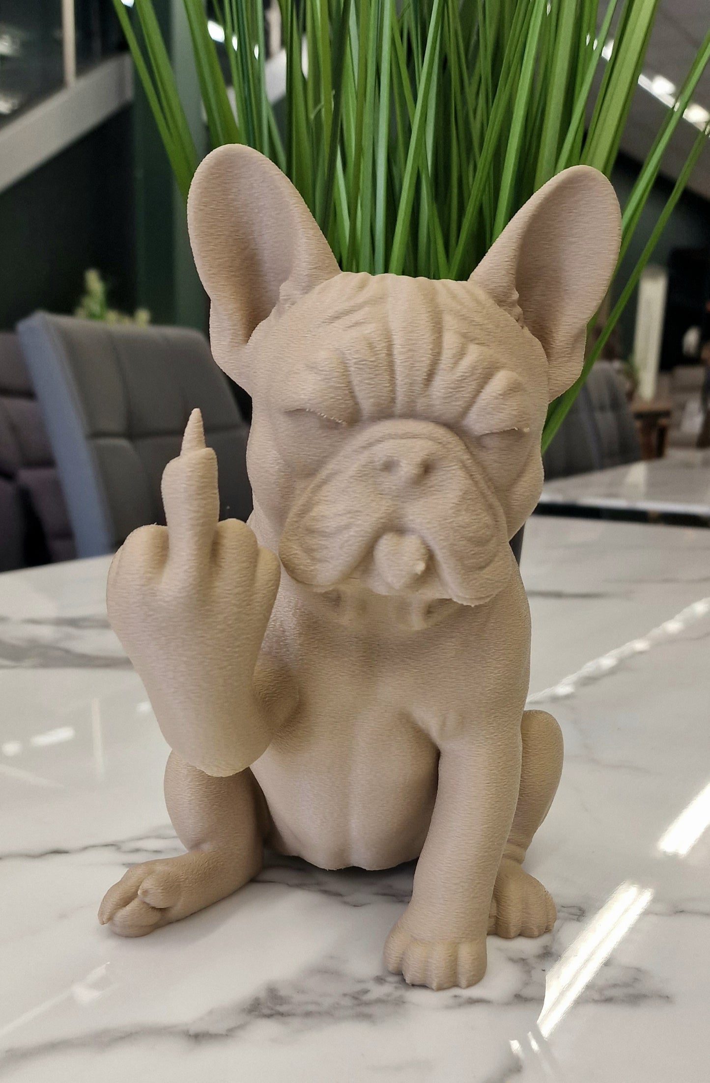 3D Printed Naughty French Bulldog – Cheeky Desk or Shelf Ornament