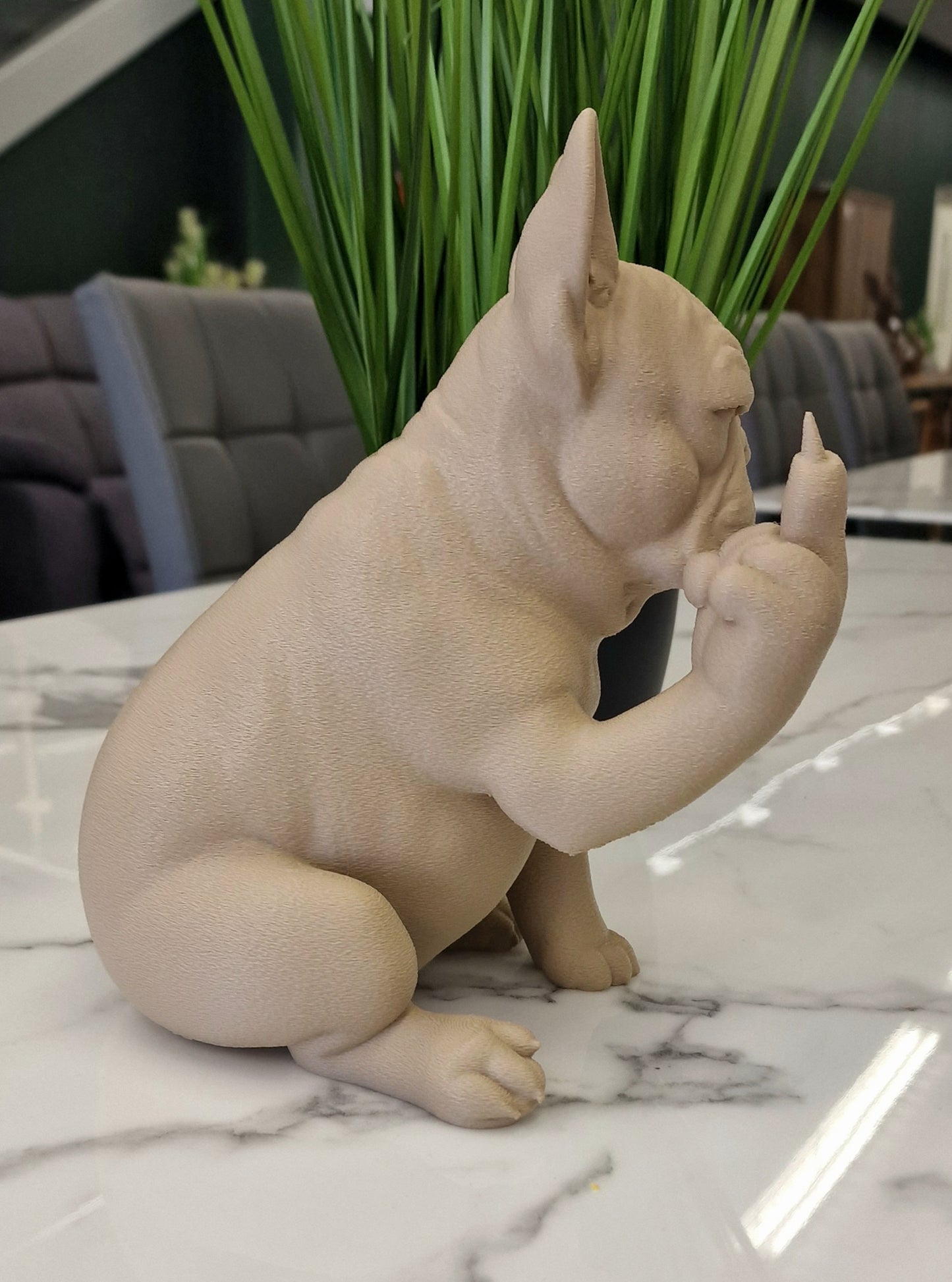 3D Printed Naughty French Bulldog – Cheeky Desk or Shelf Ornament