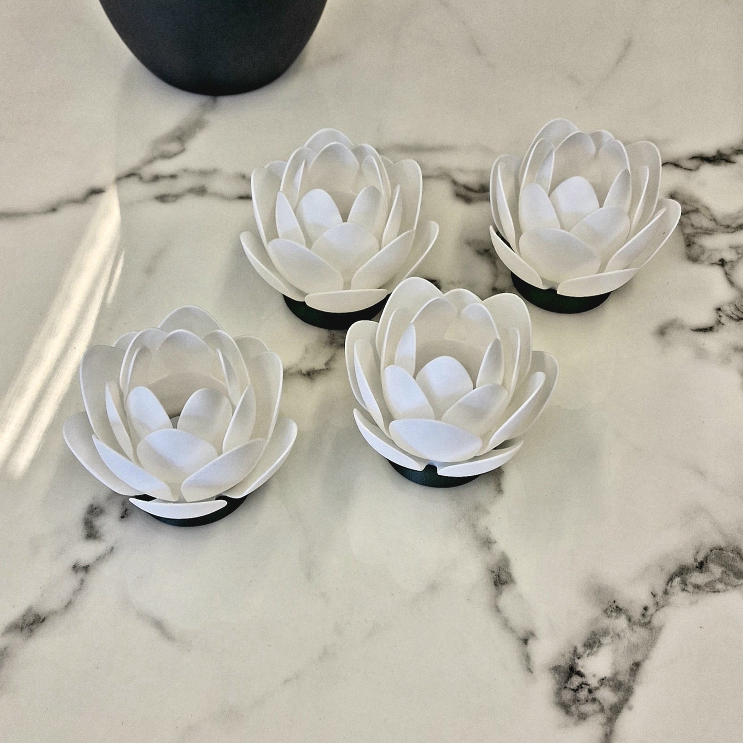 3D Printed Lotus Flower Tea Light Lamp – Elegant Home Decor in PLA
