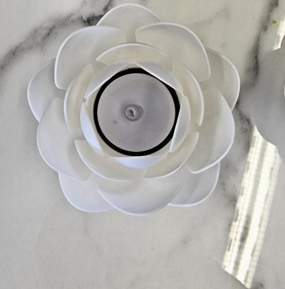 3D Printed Lotus Flower Tea Light Lamp – Elegant Home Decor in PLA