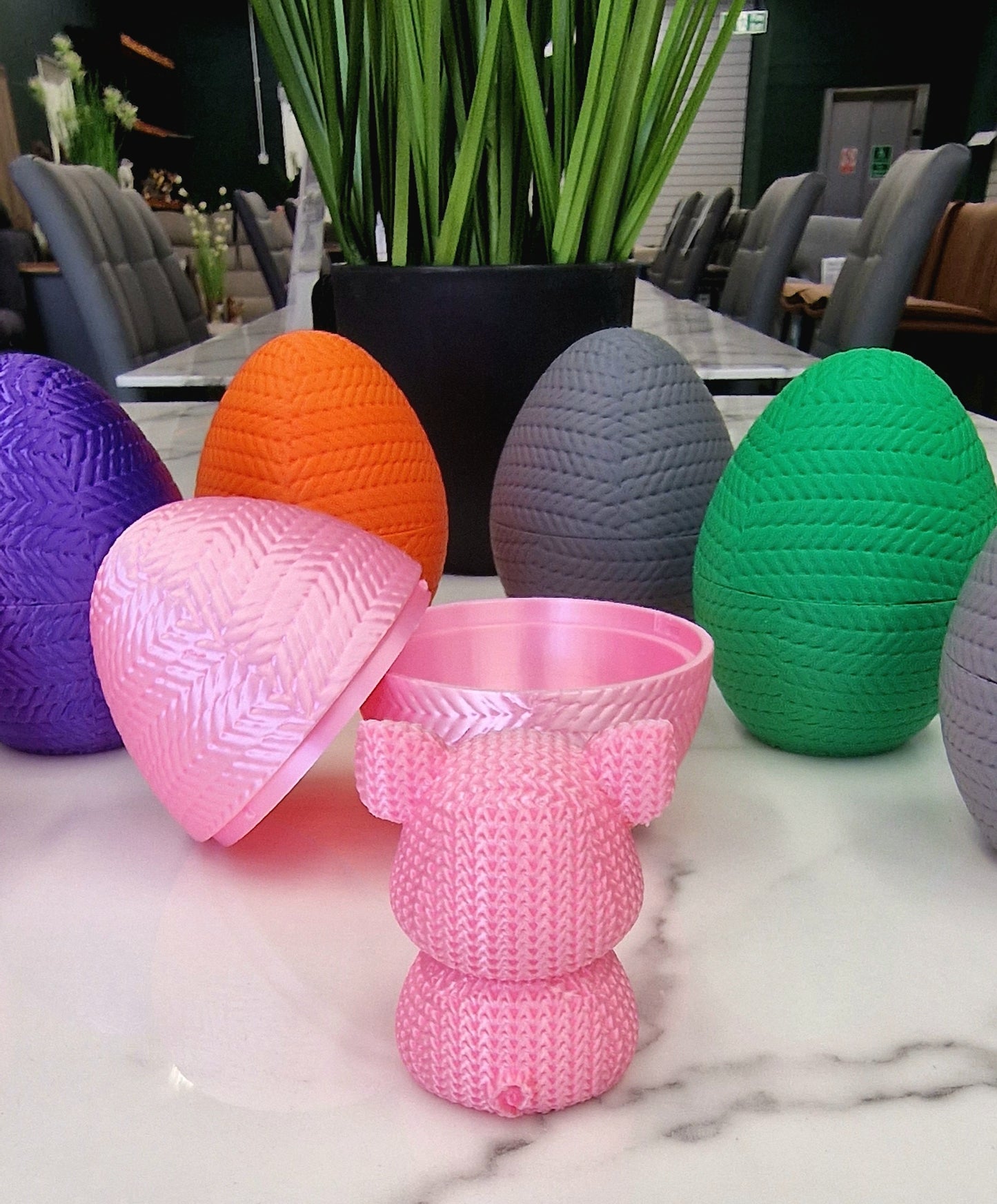 3D Printed Pig - Adorably Knitted-Look Animal Figures in PLA