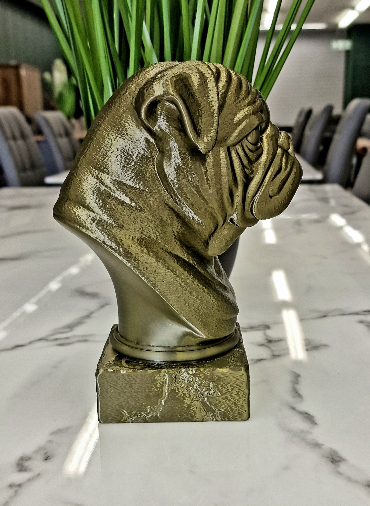 3D Printed Pug Dog Bust – Adorable Pug Sculpture for Dog Lovers & Home Décor