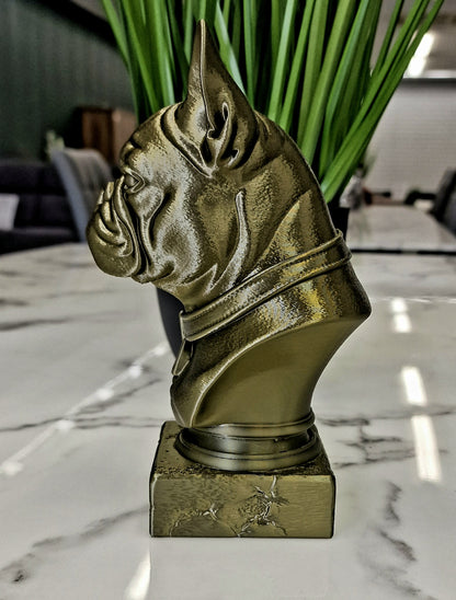 3D Printed French Bulldog Bust – Stylish Frenchie Sculpture for Dog Lovers & Home Décor